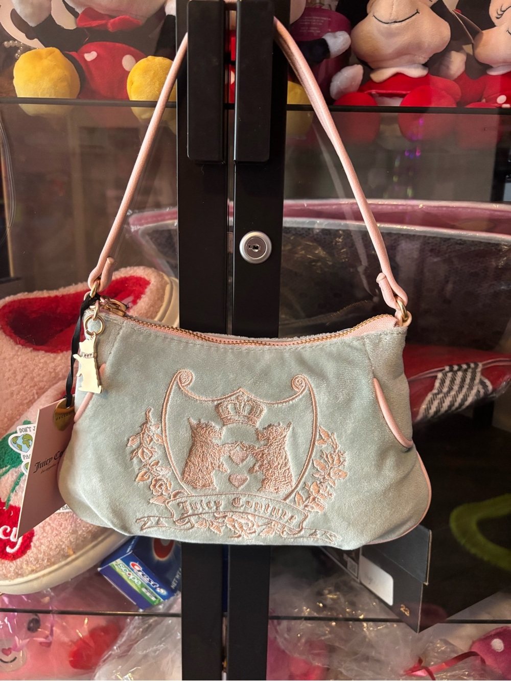 Light Mint and Pale Pink Women's Shoulder Bag